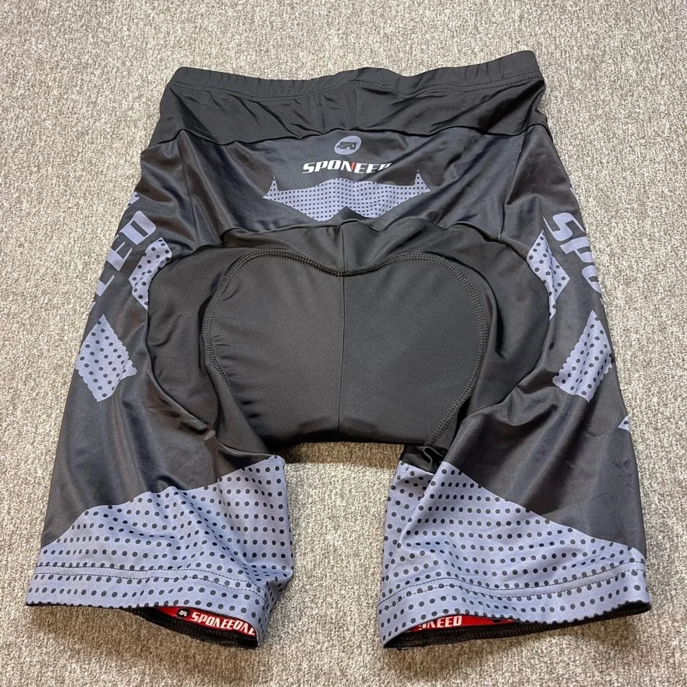 SPONEED Mens Cycling Shorts Padded Black 3XL Breathable Moisture Wicking - Picture 9 of 11